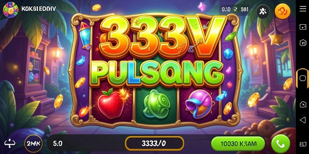 Tampilan gameplay 333V dengan slot yang penuh warna dan menarik.