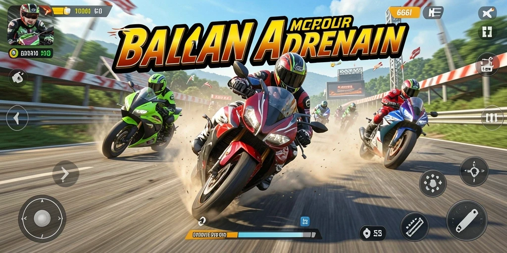 Tampilan gameplay 666I yang menegangkan dan menantang di trek balap.
