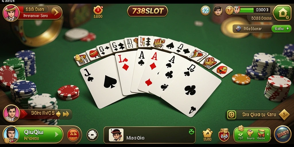 Tampilan gameplay QiuQiu yang mendebarkan di 738SLOT.