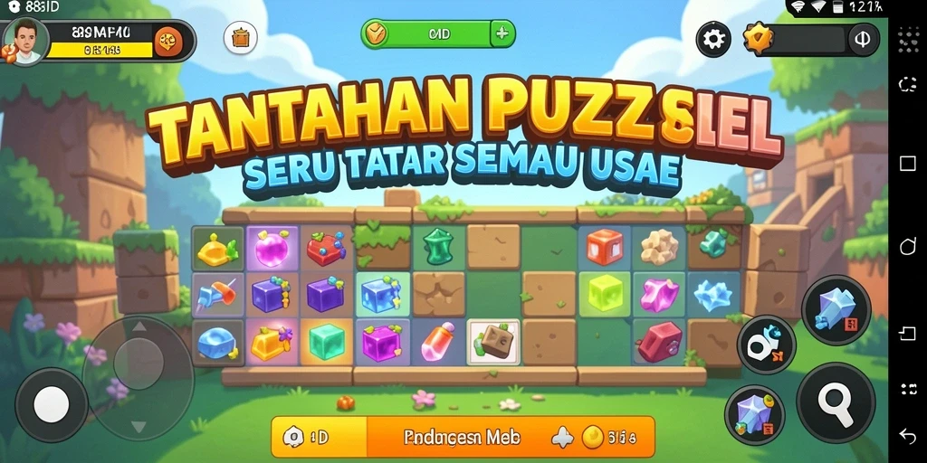 Tampilan gameplay Puzzle yang menarik dan penuh warna.