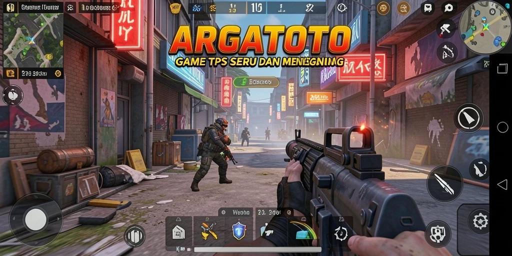 Tangkapan layar gameplay ARGATOTO yang menunjukkan aksi seru dalam TPS.