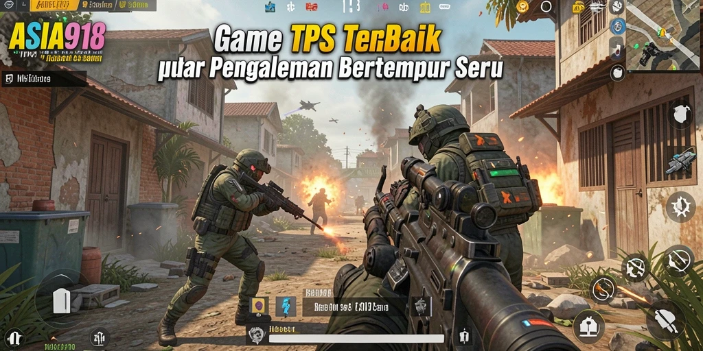 Screenshot gameplay ASIA918 menampilkan aksi bertempur yang intens.