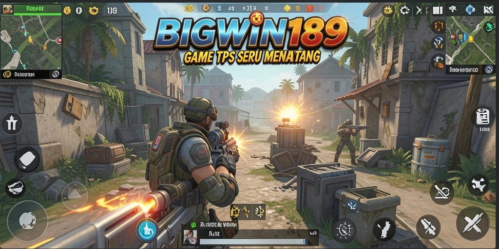 Screenshot yang menunjukkan aksi menegangkan dalam permainan TPS.