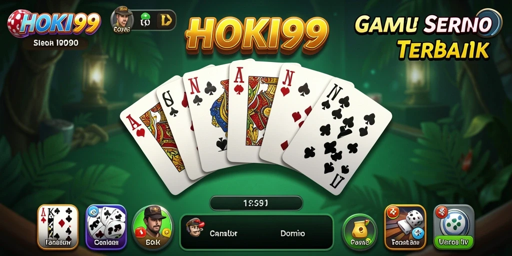 Tampilan menarik gameplay Domino di HOKI99.