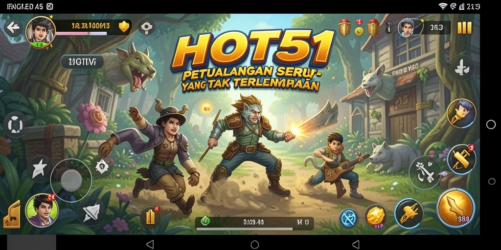 Tangkapan layar gameplay HOT51 menunjukkan aksi petualangan yang mendebarkan.