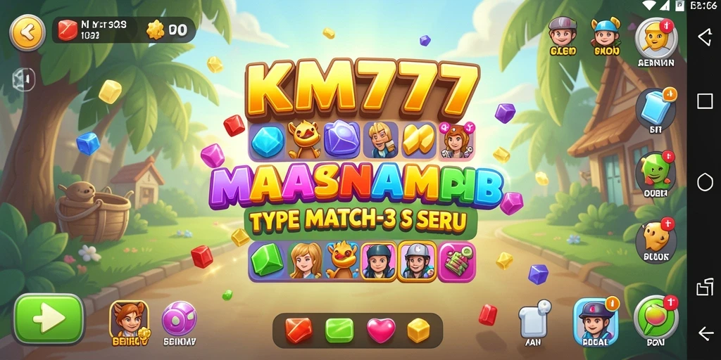 Tangkapan layar dari gameplay seru Match-3 di KM777.
