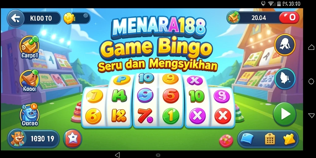 Tampilan gameplay seru dalam game Bingo MENARA188.
