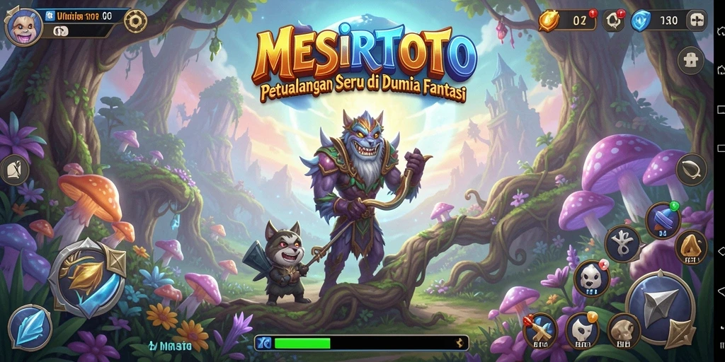 Screenshot menunjukkan aksi petualangan seru di MESIRTOTO.