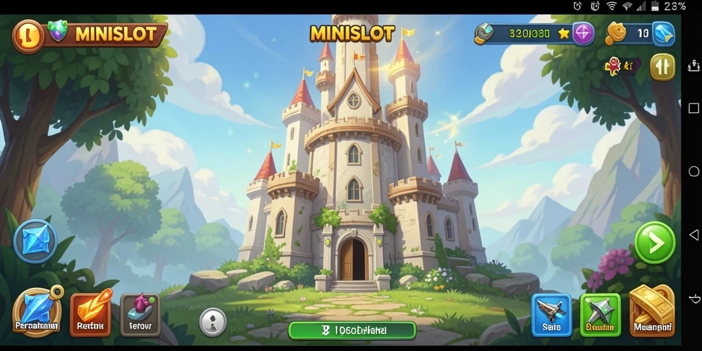 Tampilan menarik dari gameplay Tower Defense MINISLOT.