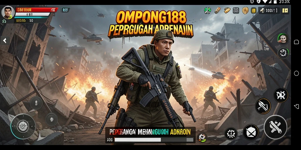 Tampilan gameplay OMPONG188 dengan aksi yang seru dan mendebarkan.