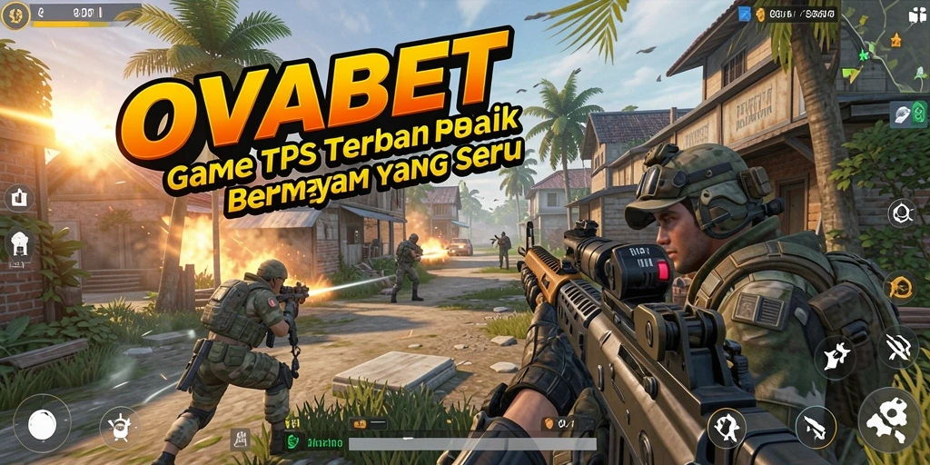 Screenshot gameplay OVABET menunjukkan aksi seru dan mendebarkan dalam game TPS.
